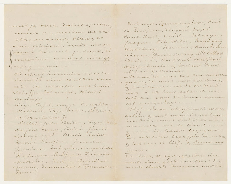 Vincent Van Gogh - Letter From Vincent Van Gogh To Theo Van Gogh (verso 